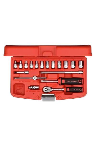 CETA FORM 18 PieCe SoCket Set with PlastiC Bag - 4-13 Mm C00-18ph2