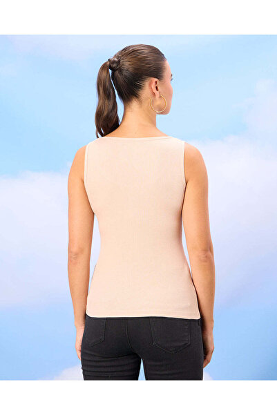 REDTAG Women Pink Rib Solid Vest