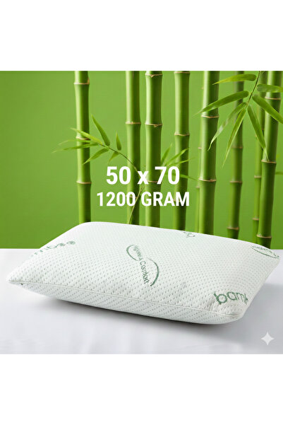 Heyner Bamboo yastık 1200 Gram 50x70 visco Bambu Yastık Ortopedik Yastık Fermuarlı Yıkanabilir Kılıf