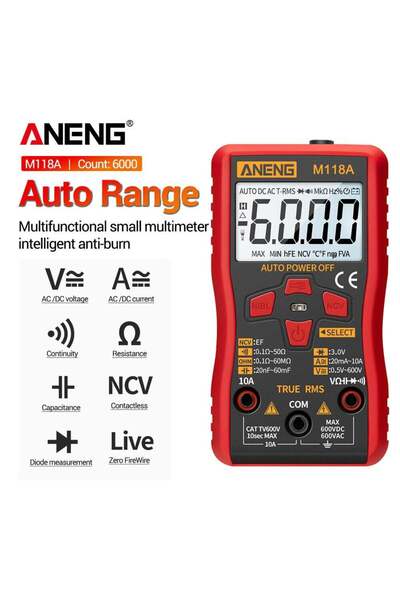 DOMEET High Precision Automatic Range Multimeter Red 13.60 x 3.80 x 9.90cm