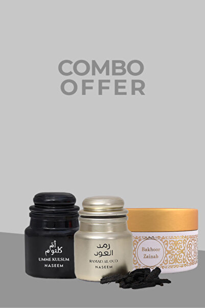 Naseem Special Bakhoor Combo(Ramad Al Oud-40gm, Umme Kulsum- 40gm, Zainab 20gm)|Pack of 3| for Men & Women