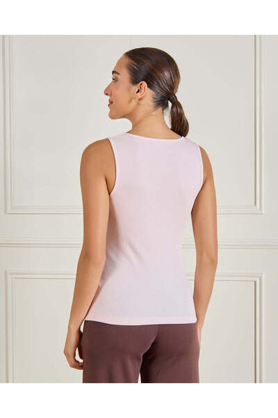 REDTAG Women Pink Ribbed Vest