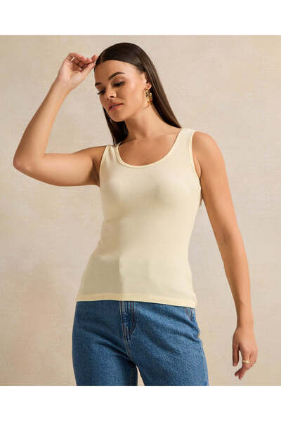 REDTAG Women Yellow Plain Vest