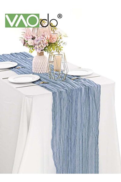 VAODO مفرش طاولة شفاف من Chessian لتزيين حفلات استقبال الزفاف وحفلات الزفاف