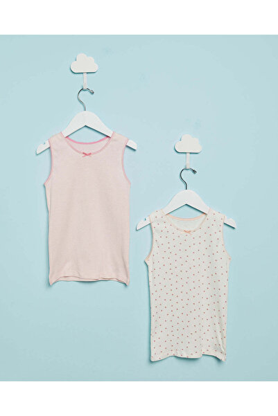 REDTAG Girls Pink Basic Vest Set (Pack Of 2)