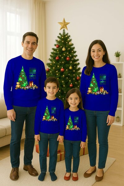 SEDİRLİ Унисекс Честита Нова година Новогодишна блуза с принт за възрастни и ...