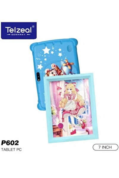 TELZEAL P602 Kids Tablet, 7-inch Android, 4GB RAM, 128GB storage, dual cameras, 3000mAh