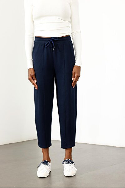 5in1Canpolat Navy Blue Carrot Pattern Tracksuit 10005