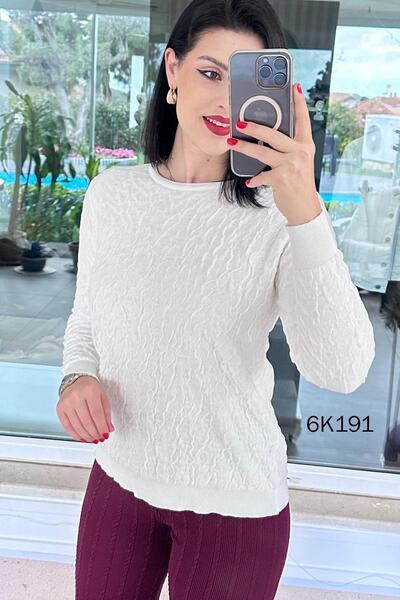 İnce Topuk Patterned Knitwear Blouse 6K191