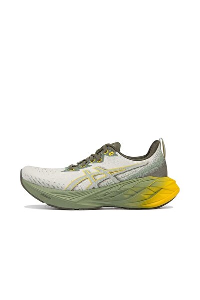Asics Tiger Novablast 4 Outdoor Running Shoes Gray/Green/Yellow for Men/Women/Students