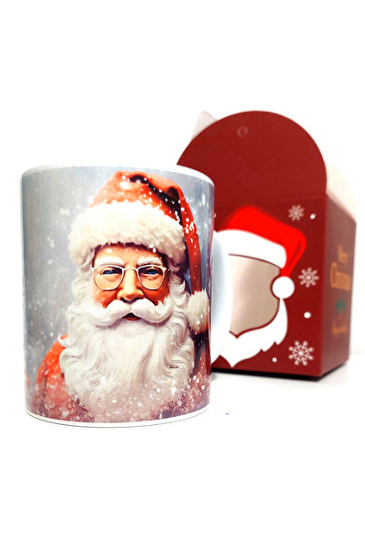 ZEEA COUTURE Ceramic mug with Santa Claus and Reindeer decoration