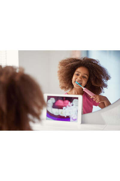 Philips Periuță de dinți electrică Sonicare HX6352/42 pentru copii, aplicație Sonicare for Kids, roz