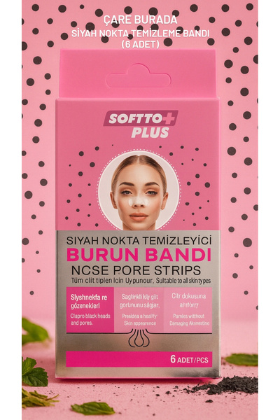 Çare Burada Siyah Nokta Temizleyici Burun Bandı (×6 Adet)