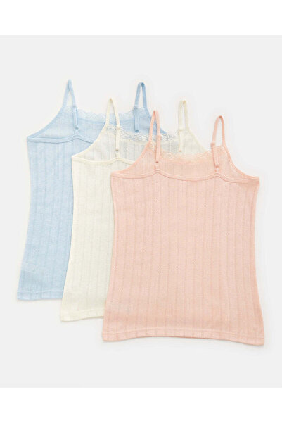 REDTAG Senior Girls Assorted Vest Set (Pack of 3)