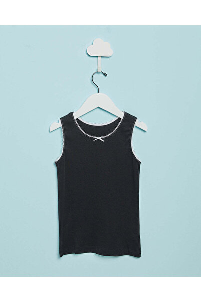 REDTAG Girls Black And Pink Embellished Vest Set (Pack Of 2)