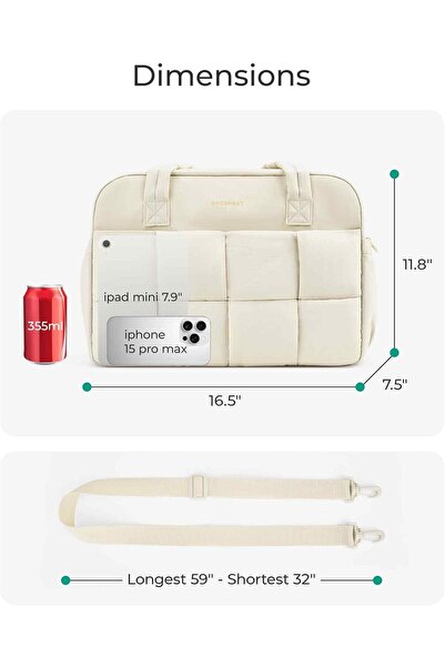 BAGSMART Gym Bag for Women, Lightweight Weekender Duffle with Wet Pocket & 15.6" Laptop Compartment,