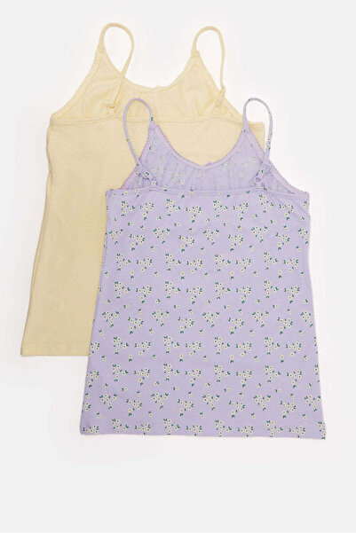 REDTAG Girls Yellow And Blue Vest Set (Pack Of 2)
