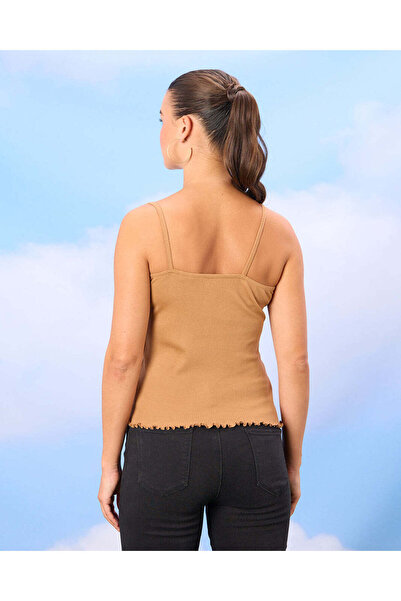 REDTAG Women Brown Strappy Lace Vest