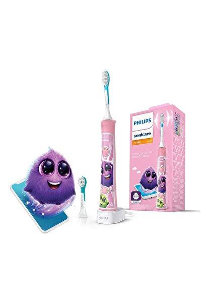 Philips Periuță de dinți electrică Sonicare HX6352/42 pentru copii, aplicație Sonicare for Kids, roz
