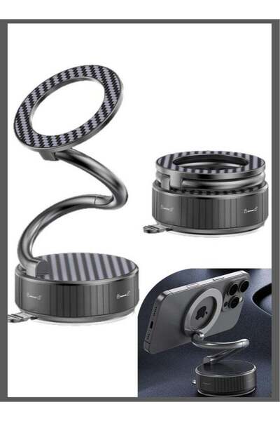 Arabest حامل هاتف مغناطيسي مفرغ من الهواء مع كوب شفط - لجميع الهواتف الذكية