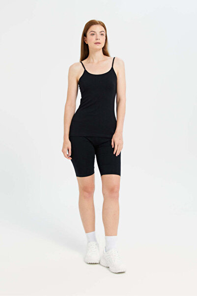 REDTAG Black Plain Strappy Vest