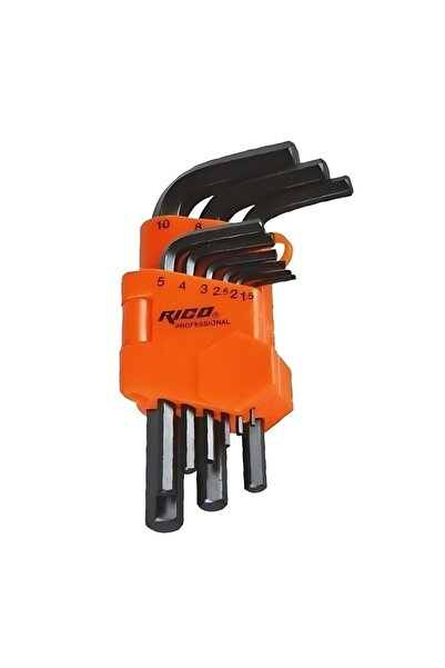 Genel Markalar Allen Anahtar Takımı Düz Kısa 9 Parça