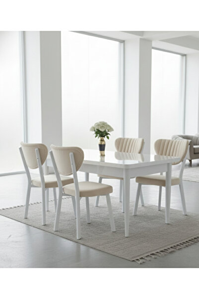 JoyMassa 70x110 SABİT MASA VE 4 ADET ELMA SANDALYE