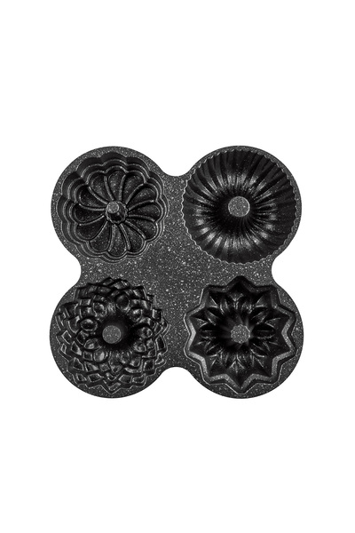 Nehir Elisa Black 4-Piece Cast Iron Cake Mold