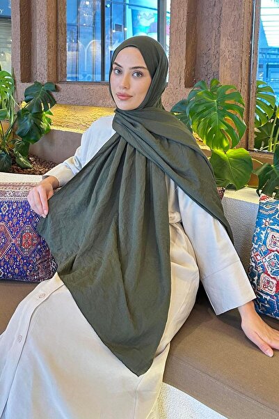 lamelif Βαμβακερό σάλι Comfort Σκούρο Πράσινο