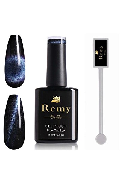 Remy Belle طلاء أظافر جل عيون القطة - أزرق مع عصا مغناطيسية، 11 مل