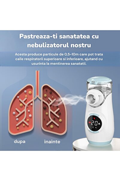 LONDEMM LONDEMM Professional Aerosol Device, 1x Thermometer Included, Portable Ultrasonic Nebulizer