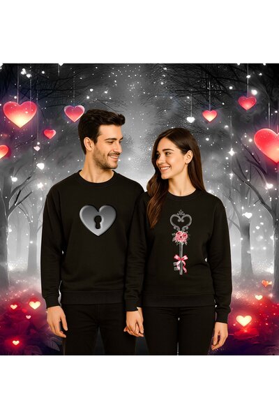 SEDİRLİ Unisex Ziua Îndrăgostiților cu imprimeu adulți Swae tricou 3 Thread S...