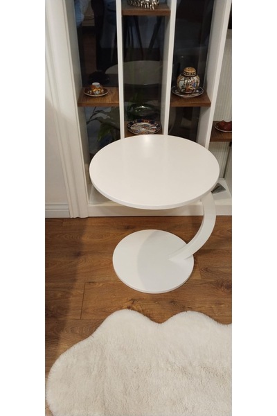 Çamlıbel Lake boyalı C sehpa koltuk sehpası yan sehpa zigon sehpa