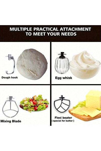 CHEFTRONIC Electric Blender Multifunctional Mixer Vertical Food Processor 5L 6 Adjustable Speeds Blender Whisk