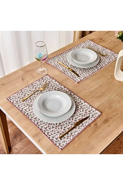 Evidea Set de 2 șervețele americane Soft Kokina - Ecru - 35x50 cm