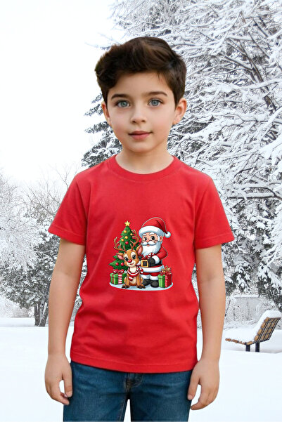 Windy Island Unisex Girls/Boys Crew Neck 100% Cotton'Christmas Themed' T-Shirt