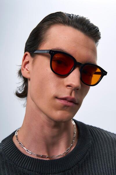 Bilge Karga Nova New Black Orange Men's Circusian Balance Glasses