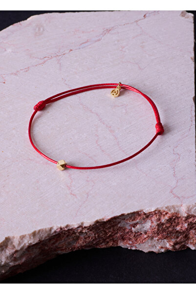 Atolyewolf Altın Kaplama Kırmızı Şans Bileklik