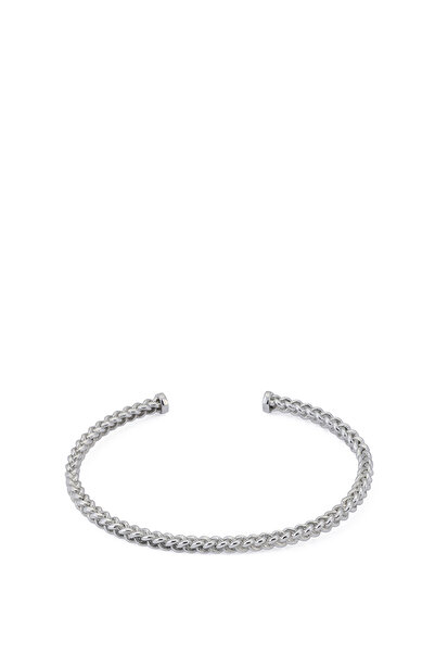 Atolyewolf Gümüş Kaplama Örgü Bilezik