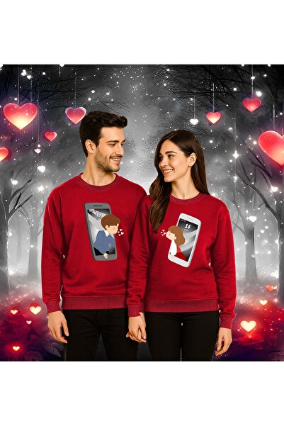 SEDİRLİ Unisex Ziua Îndrăgostiților cu imprimeu adulți Swae tricou 3 Thread S...