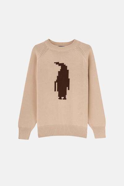WWF Market Πουλόβερ Emperor Penguin Knitwear Crew Neck - Μπεζ