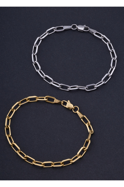 Atolyewolf Gümüş Kaplama Forsa Zincir Bileklik