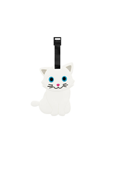 Pylones Bag Tag - Suitcase Tag - Ani Luggage White Cat