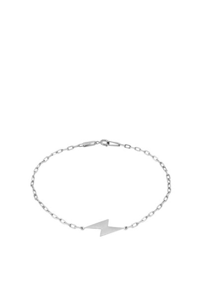 Atolyewolf Gümüş Kaplama Şimşek Bileklik