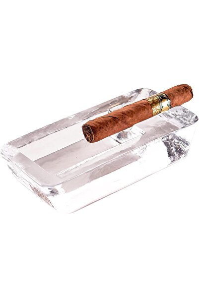 Generic منفضة سجائر باي بوكس - منفضة سجائر زجاجية كبيرة وثقيلة للفناء/الخارج ...