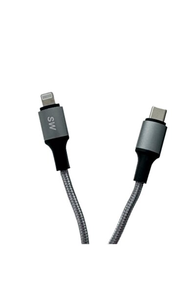 OEM USB-C to Lightning Fast Charging & Data Cable, 2.4A, 3m, Gray, Braided