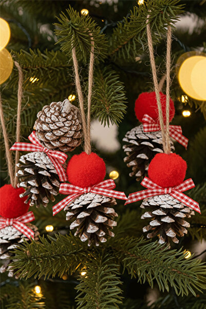 Brandsmiths ضوء شجرة ريفي مع كرة مخروطية وكرة فروية