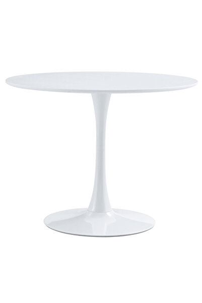 DacEnergy Masa dining, runda, alb mat, diametru 110 cm, REVENTON NOU