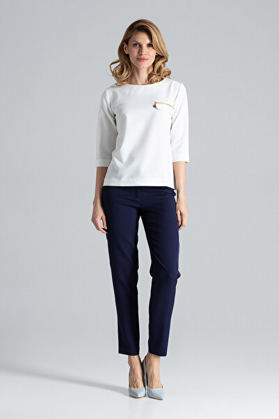 Figl Elegant pink blouse - formal ecru blouse M393 size S