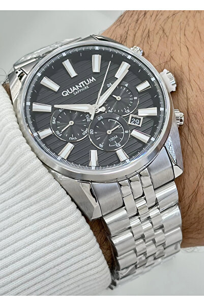 Quantum Qunatum Orijinal 2 Yıl Garantili Su Geçirmez Çelik Kordon Fonksiyonlu Erkek Kol Saati